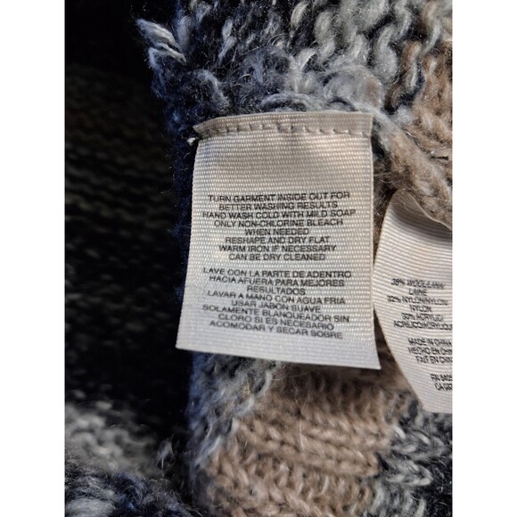 👚 Rachel Rachel Roy Women’s Knit Cardigan Sweater Multicolor Gray Tan Black M - Picture 6 of 12